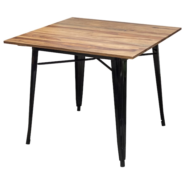 Amerihome Dining Table 36" x 36" with Rosewood Top and Metal Legs, Seats 2 to 4 SWTB36 - main
